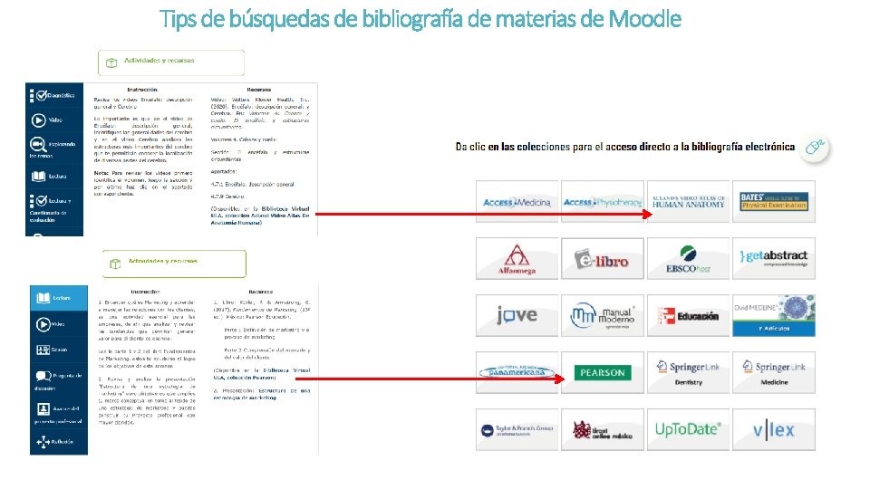 Tips de búsquedas de bibliografía de materias de Moodle Tips de búsquedas de bibliografía de materias de Moodle