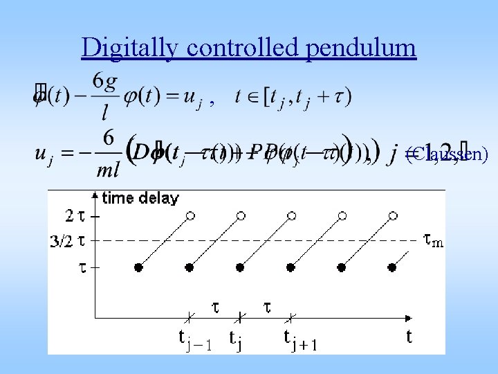 Digitally controlled pendulum , (Claussen) 