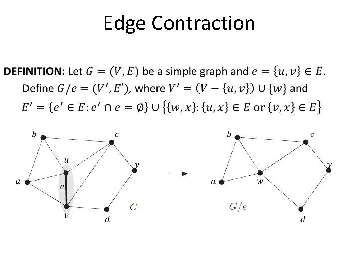 Edge Contraction Edge Contraction