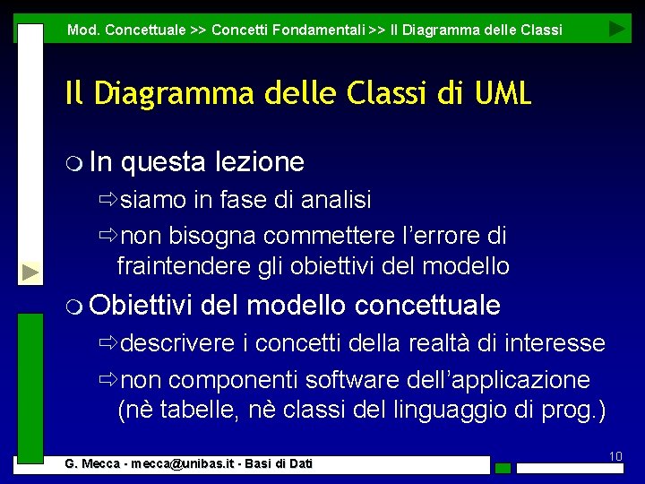 Mod. Concettuale >> Concetti Fondamentali >> Il Diagramma delle Classi di UML m In