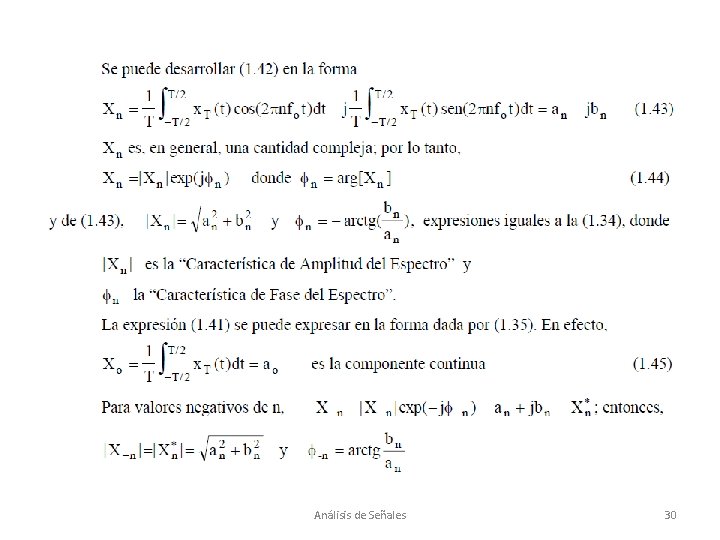 Análisis de Señales 30 