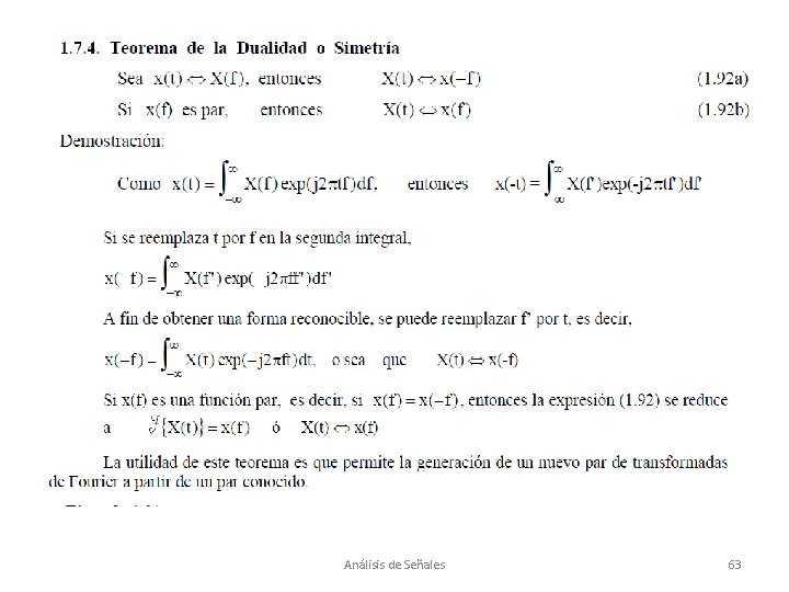 Análisis de Señales 63 