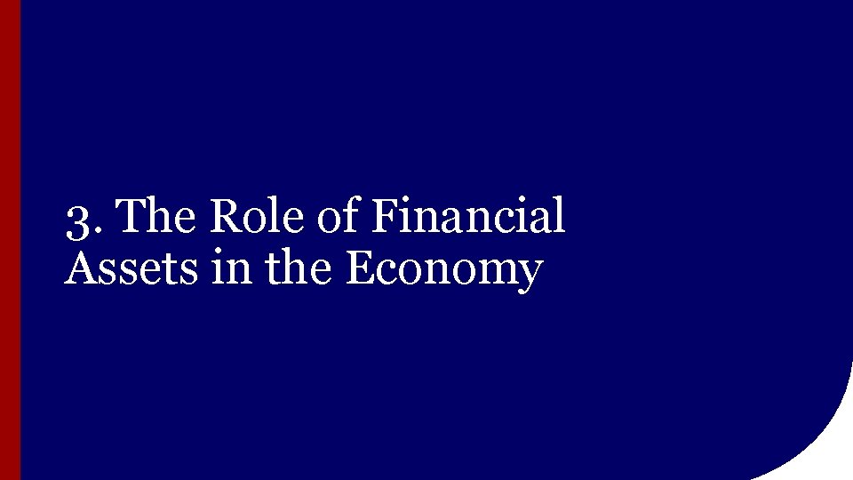 3. The Role of Financial Assets in the Economy 