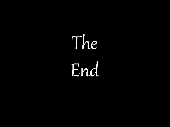 The End 