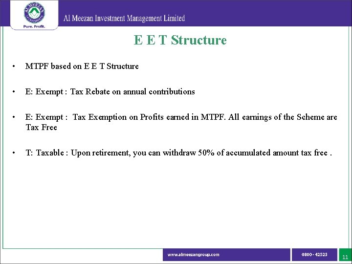 E E T Structure • MTPF based on E E T Structure • E: