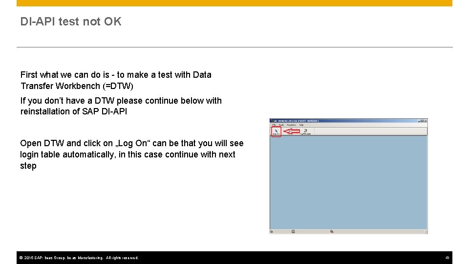 DI-API test not OK First what we can do is - to make a