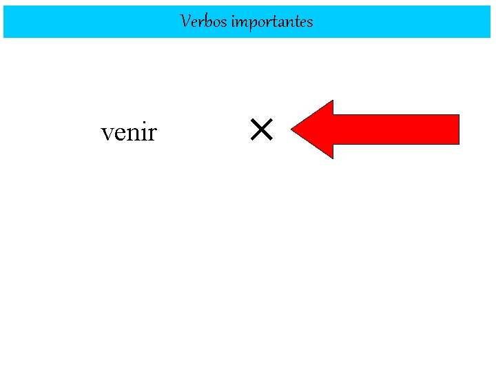 Verbos importantes venir 