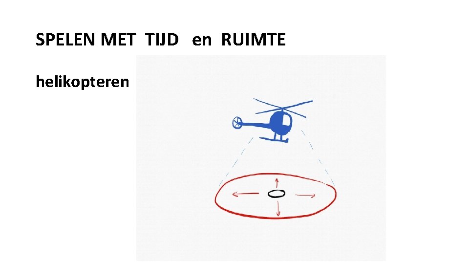 SPELEN MET TIJD en RUIMTE helikopteren 