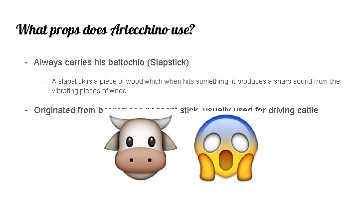 What props does Arlecchino use? - Always carries his battochio (Slapstick) - A slapstick