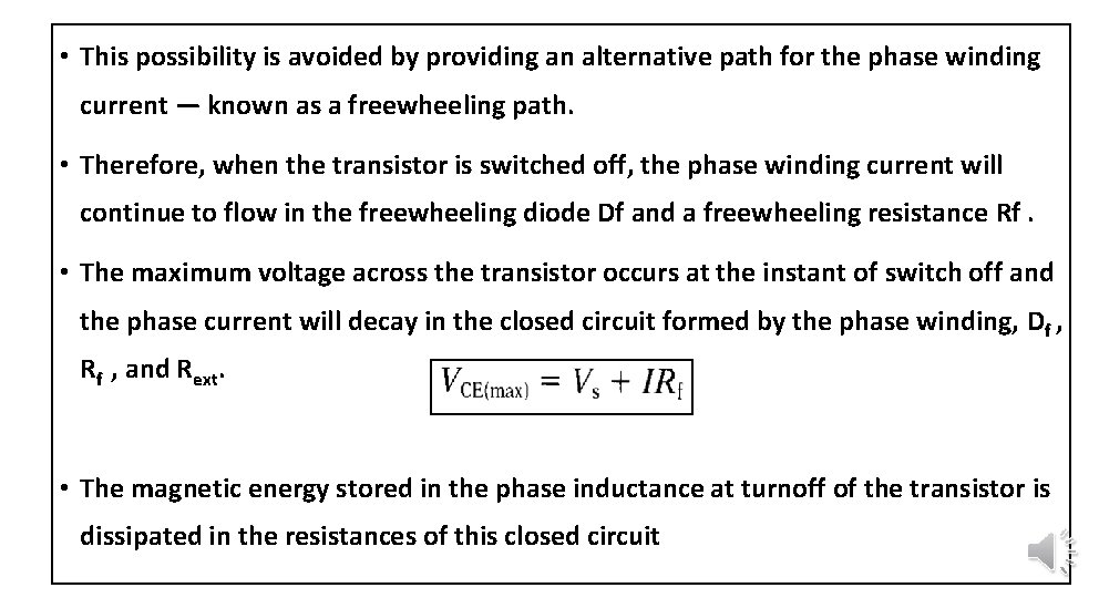  • This possibility is avoided by providing an alternative path for the phase