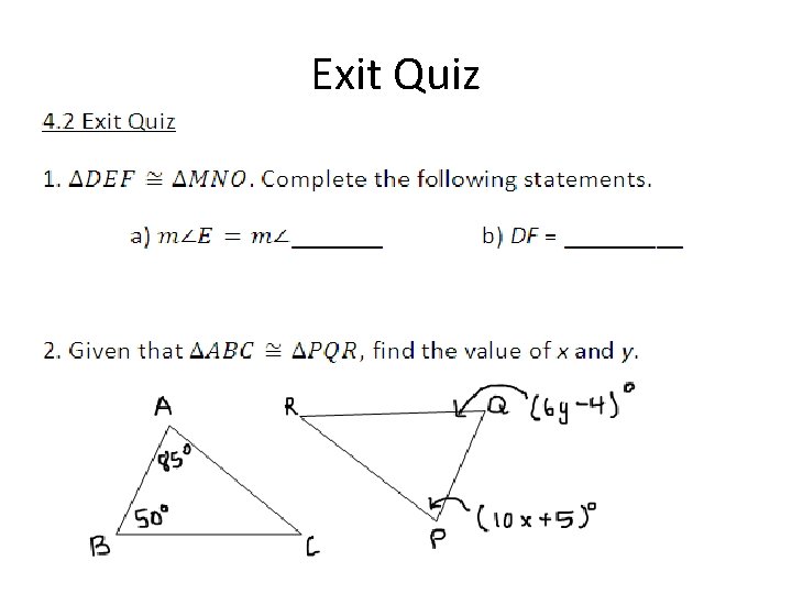 Exit Quiz 