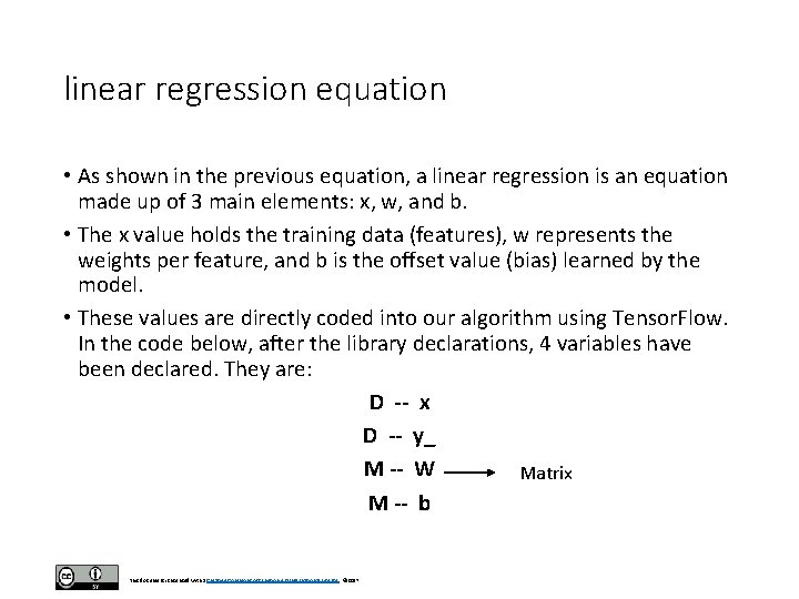linear regression equation • As shown in the previous equation, a linear regression is linear regression equation • As shown in the previous equation, a linear regression is