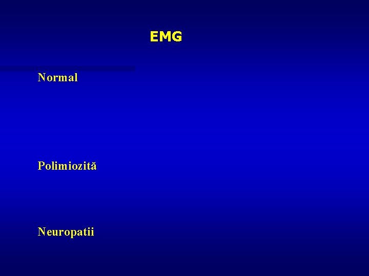 EMG Normal Polimiozită Neuropatii 