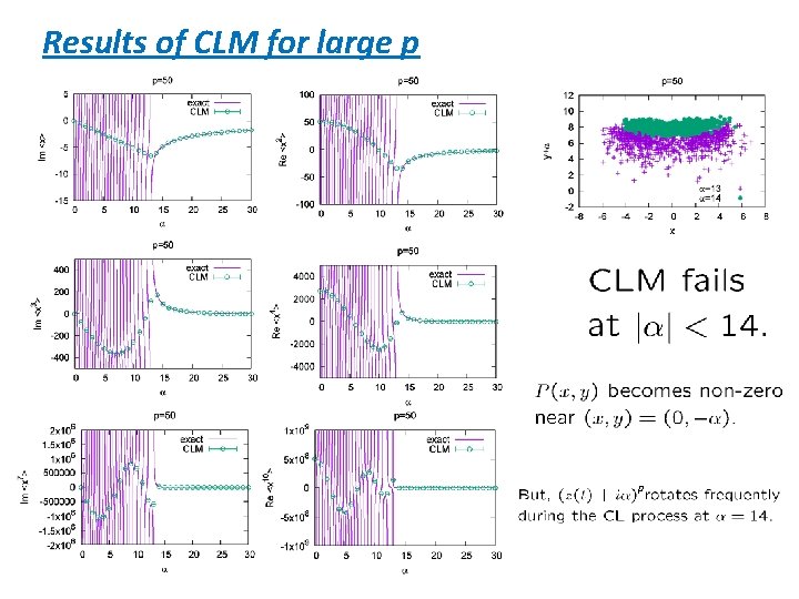 Results of CLM for large p p 