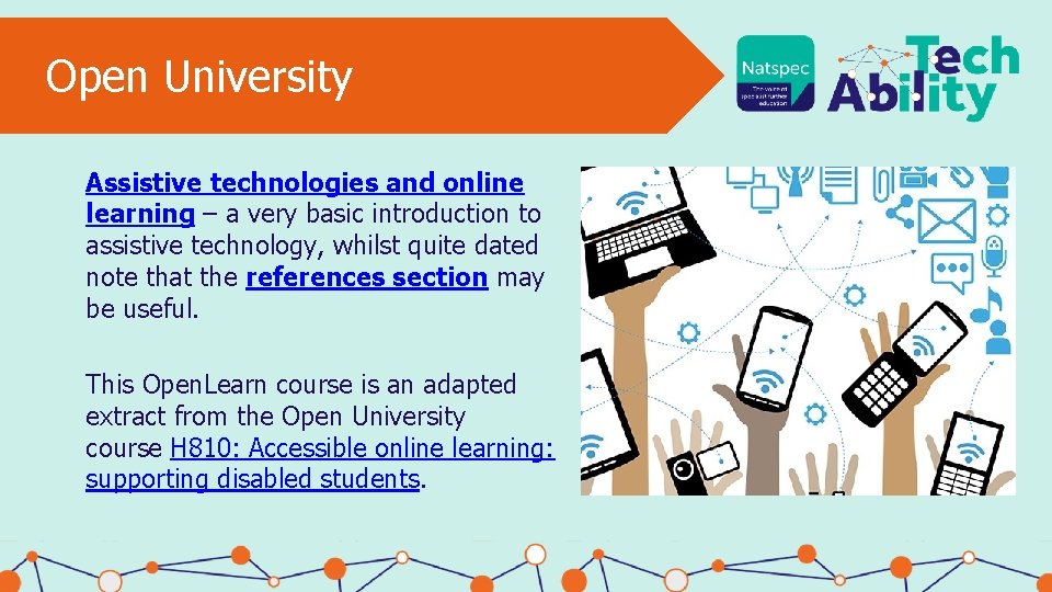 Open University Assistive technologies and online learning – a very basic introduction to assistive