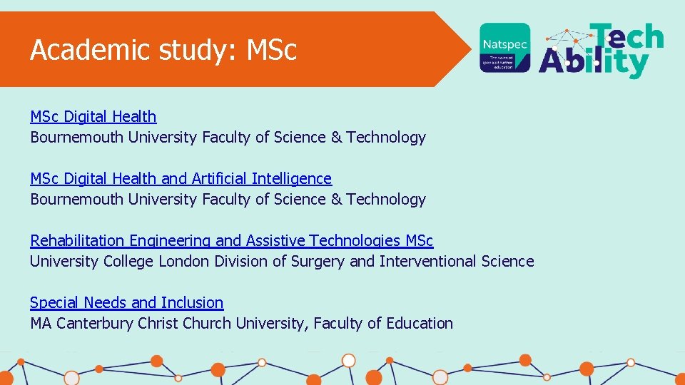 Academic study: MSc Digital Health Bournemouth University Faculty of Science & Technology MSc Digital