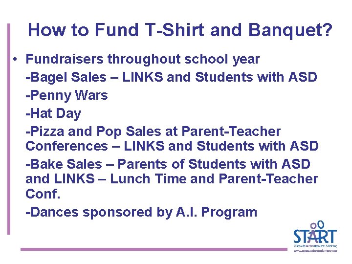 How to Fund T-Shirt and Banquet? • Fundraisers throughout school year -Bagel Sales –