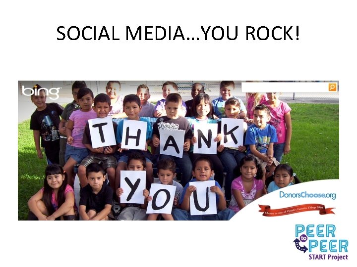 SOCIAL MEDIA…YOU ROCK! 