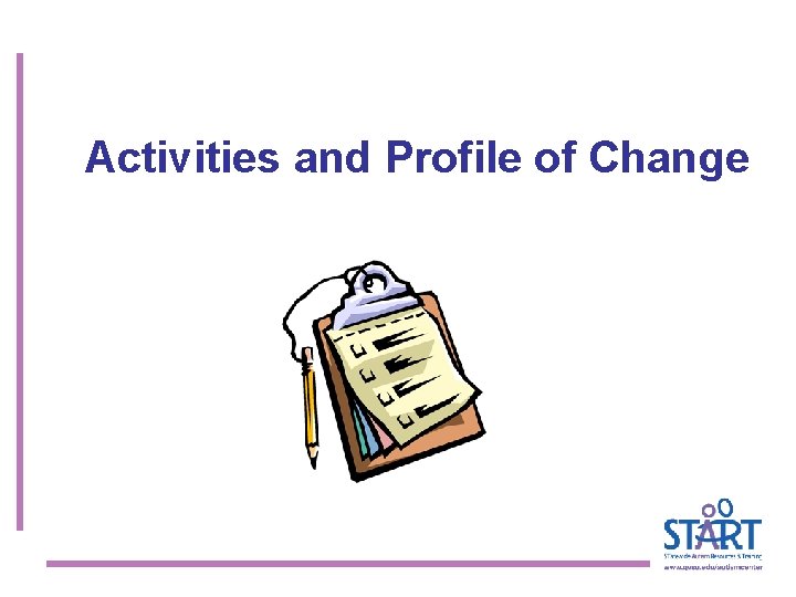 Activities and Profile of Change 