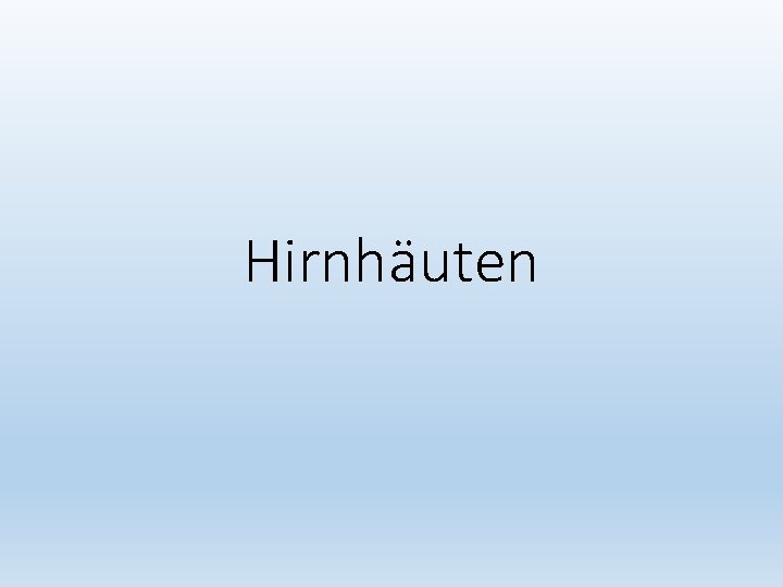 Hirnhäuten 