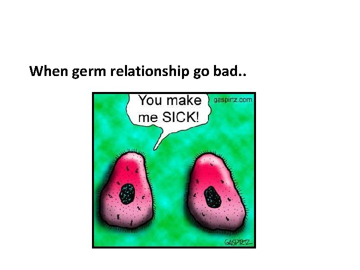 When germ relationship go bad. . 