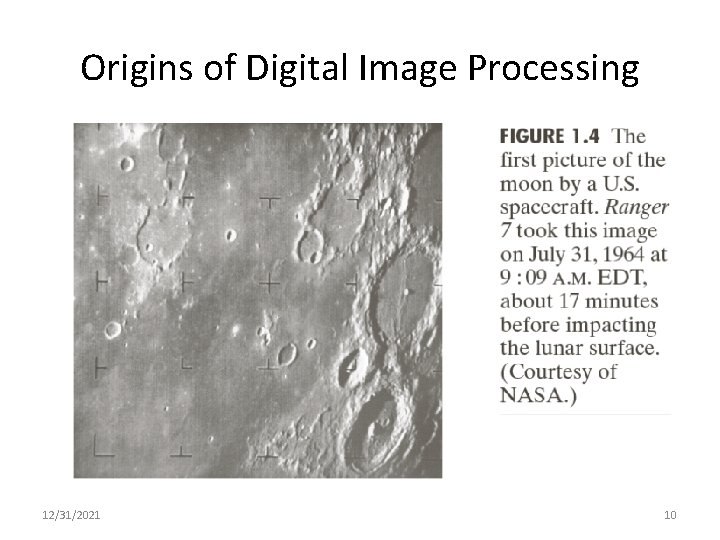 Origins of Digital Image Processing 12/31/2021 10 
