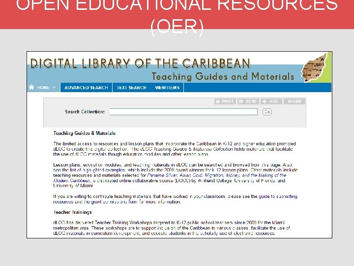 OPEN EDUCATIONAL RESOURCES (OER) 