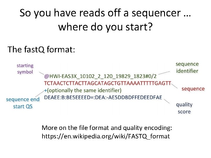 So you have reads off a sequencer … where do you start? The fast.