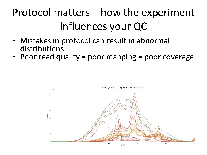 Protocol matters – how the experiment influences your QC • Mistakes in protocol can