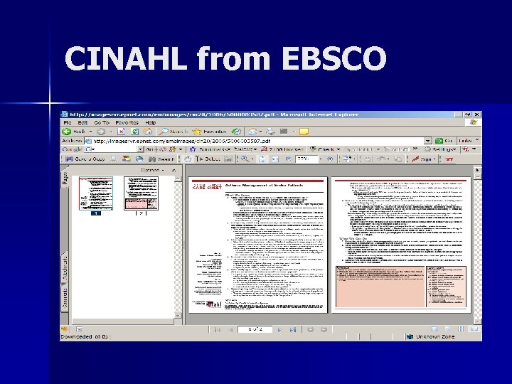 CINAHL from EBSCO 
