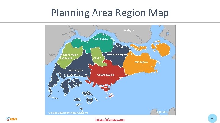 Planning Area Region Map Malaysia North Region Western Water Catchment North-East Region CCNR* East