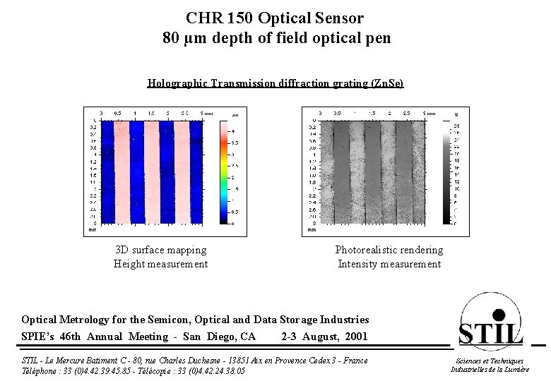 CHR 150 Optical Sensor 80 µm depth of field optical pen Holographic Transmission diffraction