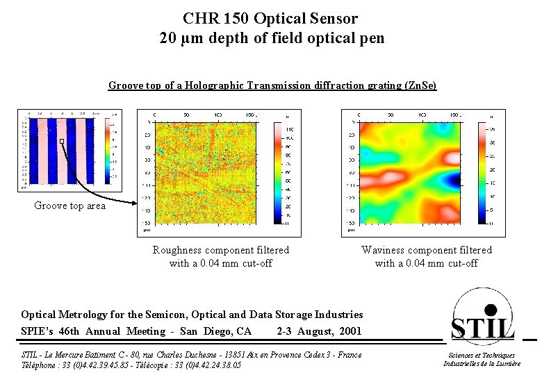 CHR 150 Optical Sensor 20 µm depth of field optical pen Groove top of