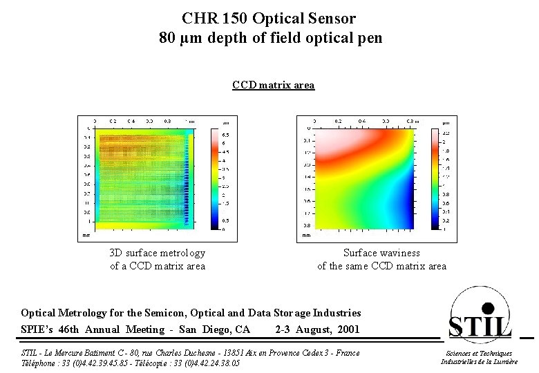 CHR 150 Optical Sensor 80 µm depth of field optical pen CCD matrix area