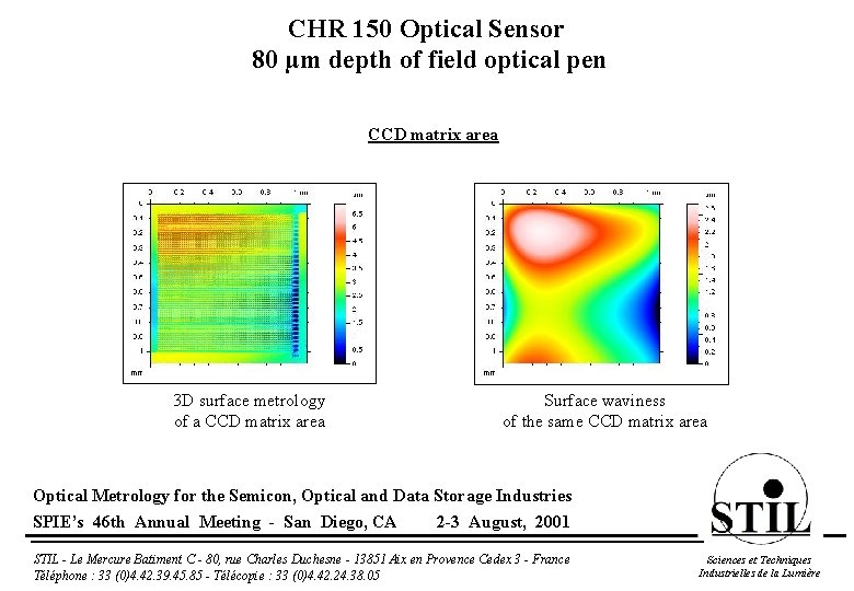 CHR 150 Optical Sensor 80 µm depth of field optical pen CCD matrix area