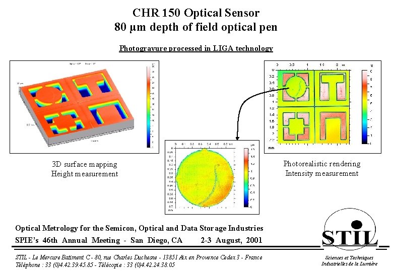 CHR 150 Optical Sensor 80 µm depth of field optical pen Photogravure processed in
