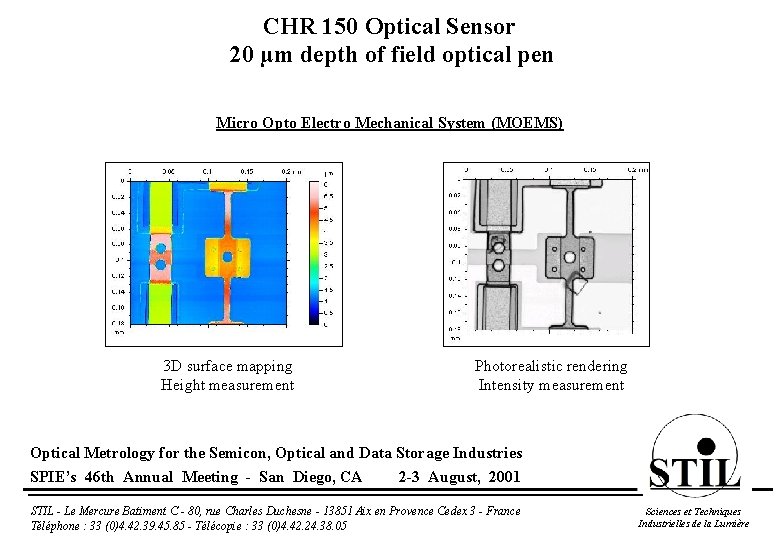 CHR 150 Optical Sensor 20 µm depth of field optical pen Micro Opto Electro