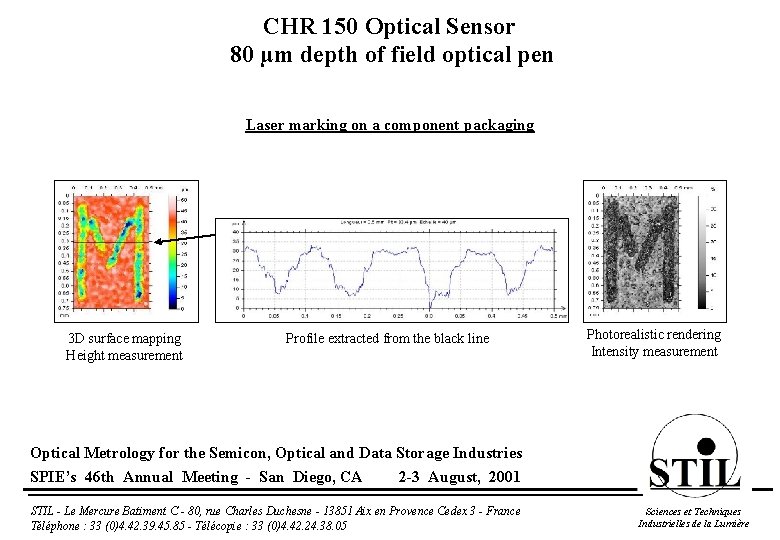 CHR 150 Optical Sensor 80 µm depth of field optical pen Laser marking on