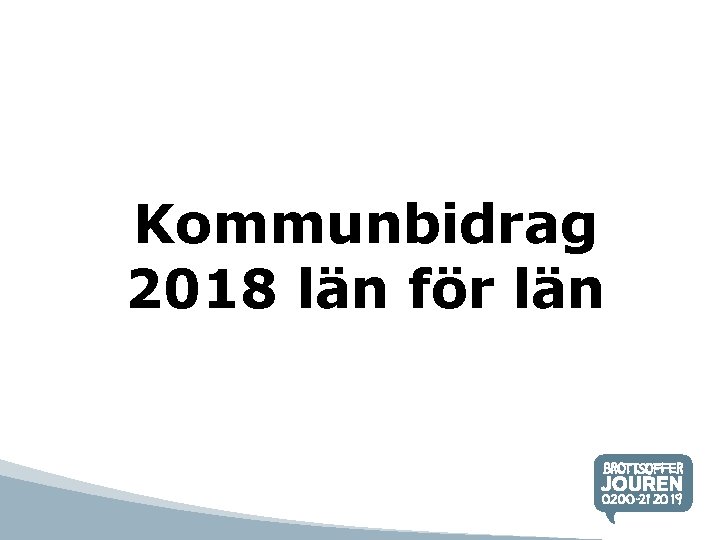 Kommunbidrag 2018 län för län Kommunbidrag 2018 län för län
