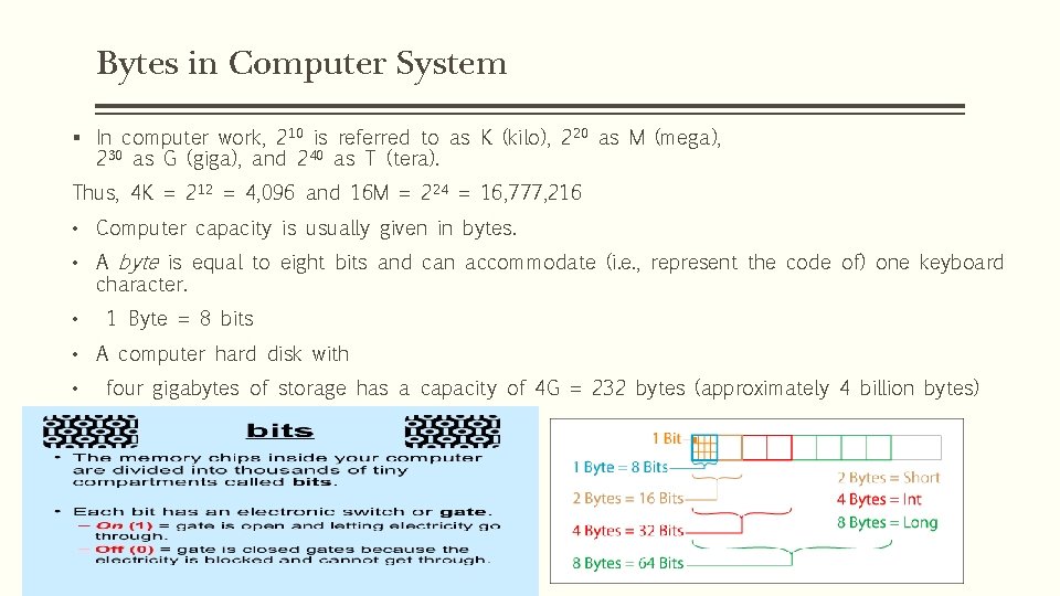 Bytes in Computer System § In computer work, 210 is referred to as K