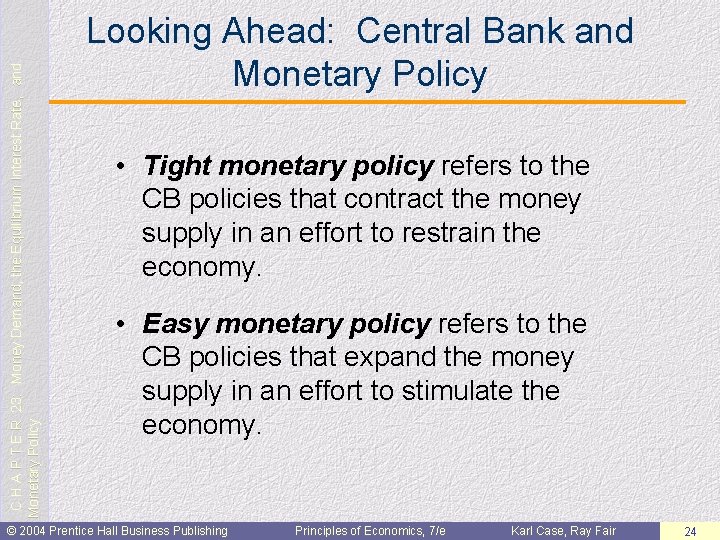 C H A P T E R 23: Money Demand, the Equilibrium Interest Rate,