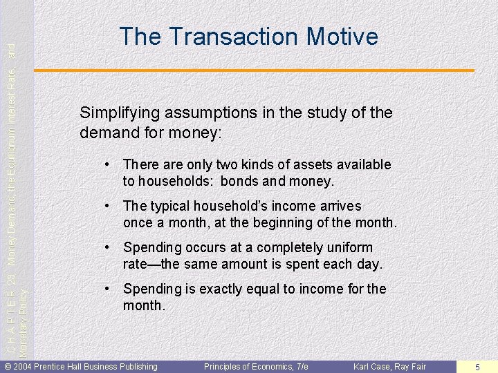 C H A P T E R 23: Money Demand, the Equilibrium Interest Rate,