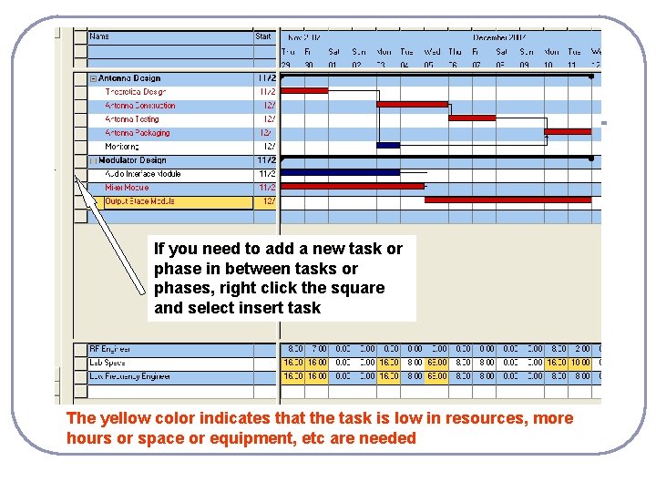 If you need to add a new task or phase in between tasks or If you need to add a new task or phase in between tasks or