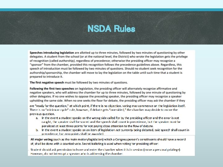 NSDA Rules 