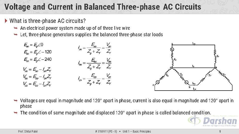 Voltage and Current in Balanced Three-phase AC Circuits What is three-phase AC circuits? An