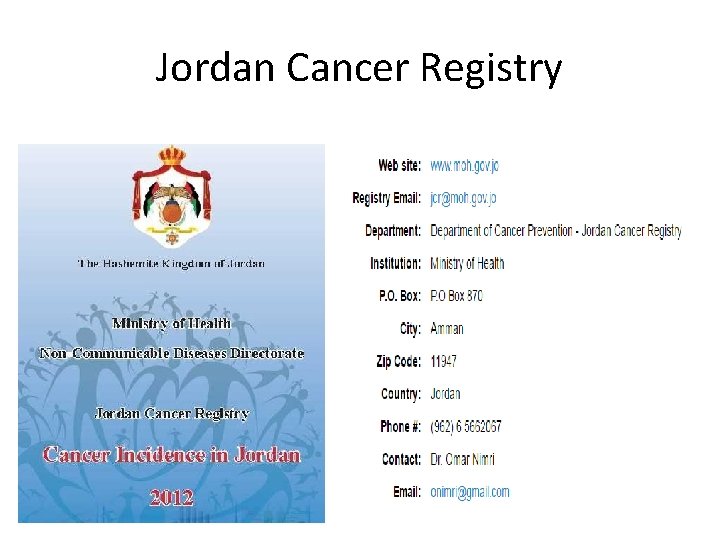 Jordan Cancer Registry 