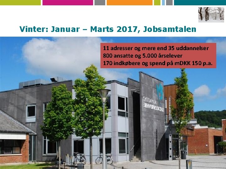 Vinter: Januar – Marts 2017, Jobsamtalen 11 adresser og mere end 35 uddannelser 800