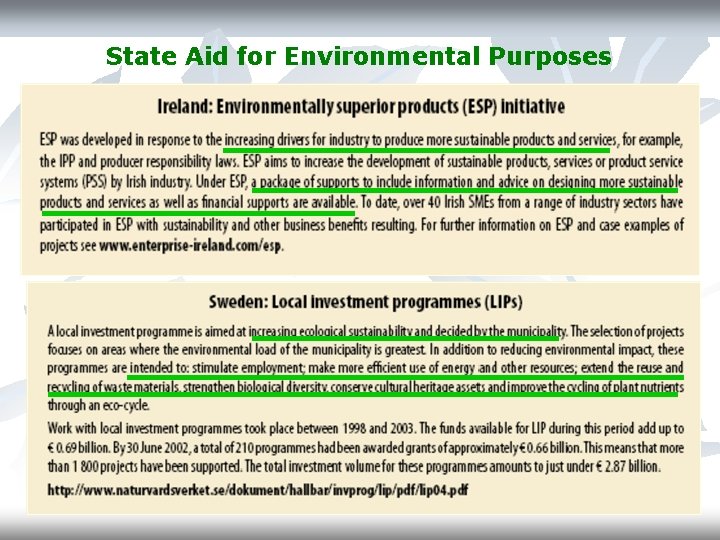 State Aid for Environmental Purposes 