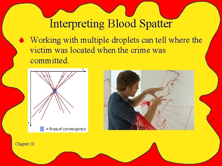 Interpreting Blood Spatter S Working with multiple droplets can tell where the victim was