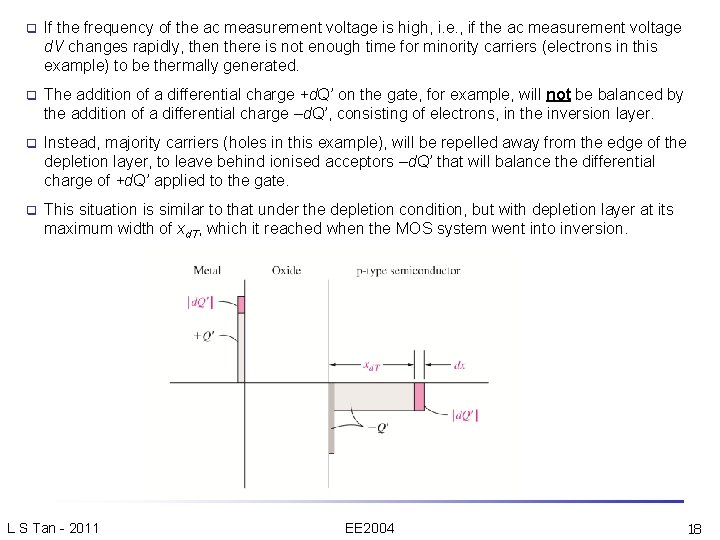 q If the frequency of the ac measurement voltage is high, i. e. ,